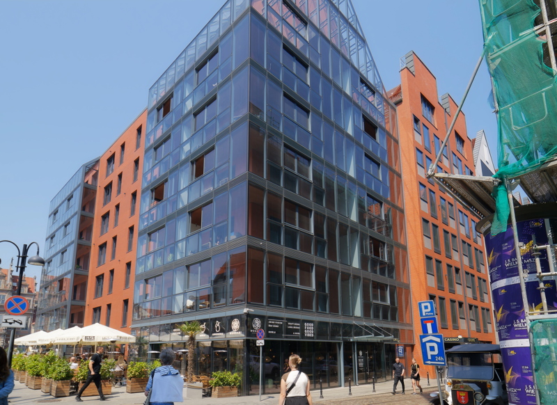 The Deo Plaza complex located on Granary Island in the Old Town of Gdańsk, Poland